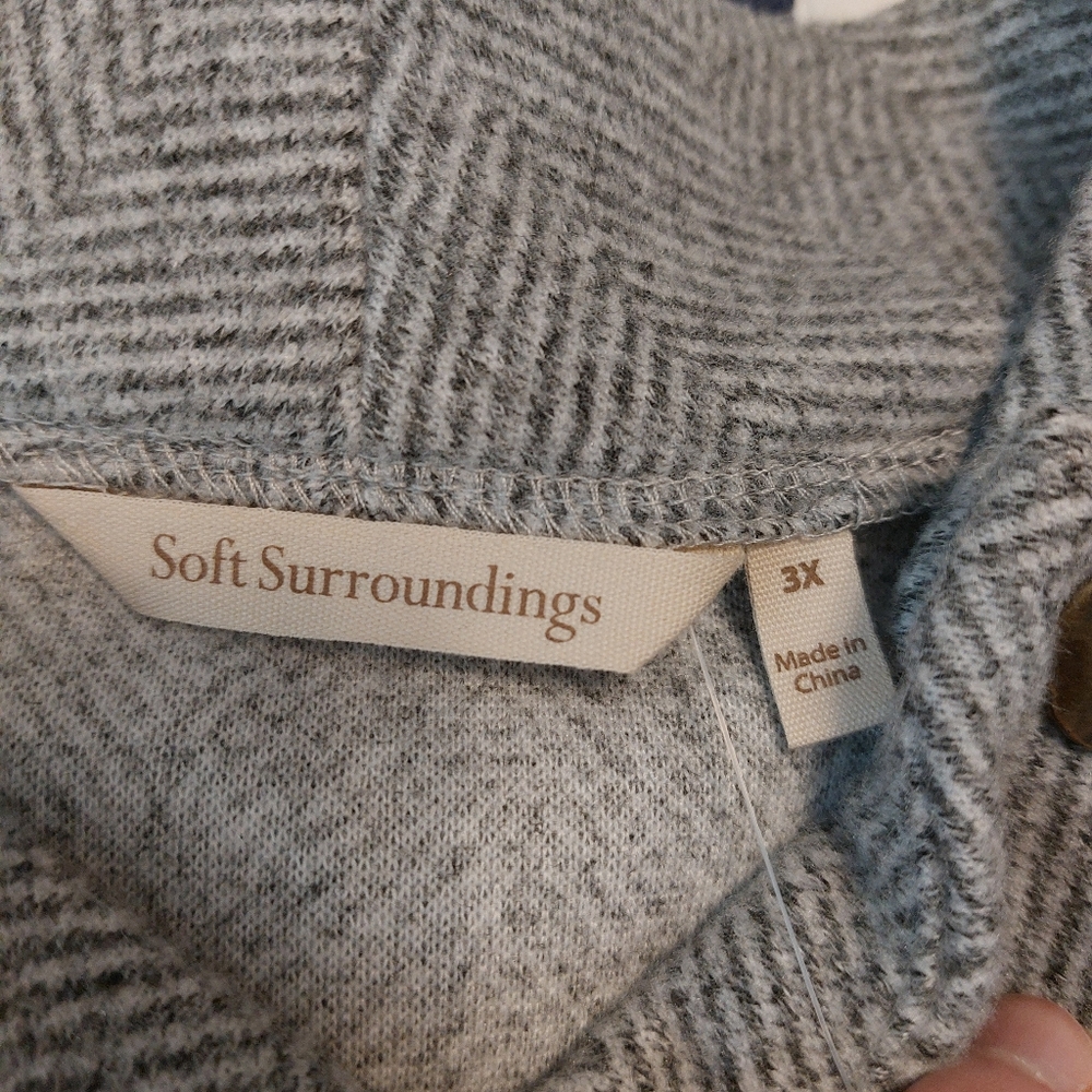 NWT Soft Surroundings Gray Women's Sweater - Picture 5 of 8